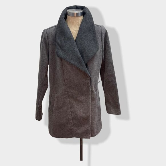 A New Day Gray Wrap Coat - Picture 2 of 6